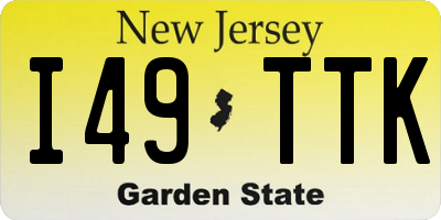 NJ license plate I49TTK