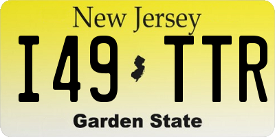 NJ license plate I49TTR
