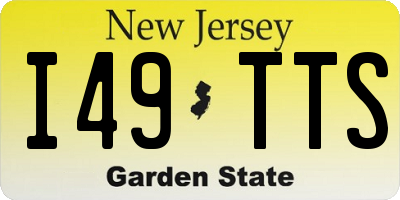 NJ license plate I49TTS