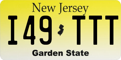 NJ license plate I49TTT