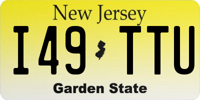 NJ license plate I49TTU