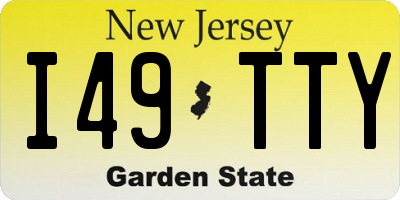 NJ license plate I49TTY