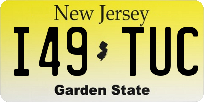 NJ license plate I49TUC
