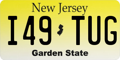 NJ license plate I49TUG