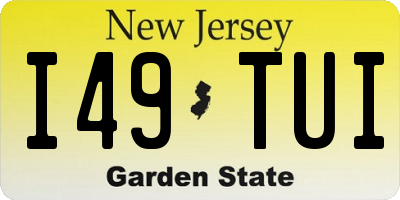 NJ license plate I49TUI
