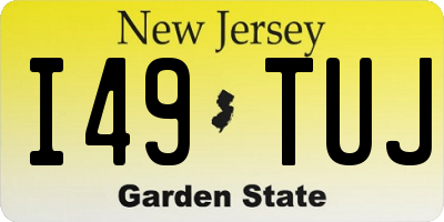 NJ license plate I49TUJ