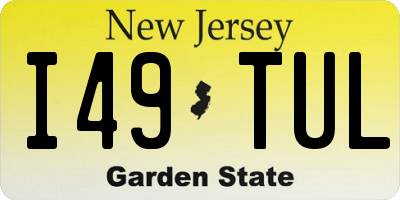 NJ license plate I49TUL
