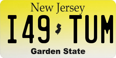 NJ license plate I49TUM