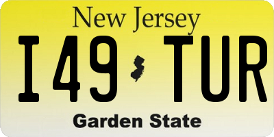 NJ license plate I49TUR