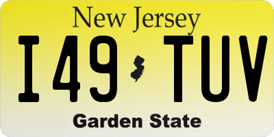 NJ license plate I49TUV