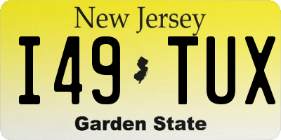 NJ license plate I49TUX
