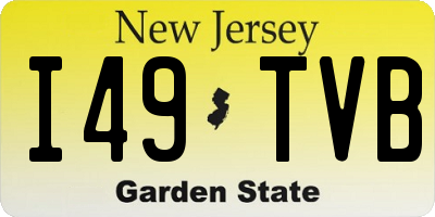 NJ license plate I49TVB