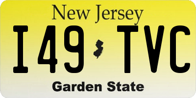 NJ license plate I49TVC
