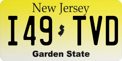 NJ license plate I49TVD