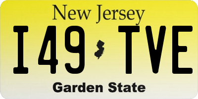 NJ license plate I49TVE