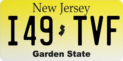 NJ license plate I49TVF