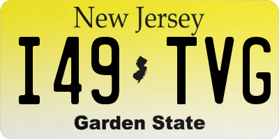 NJ license plate I49TVG