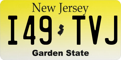 NJ license plate I49TVJ