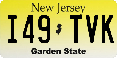 NJ license plate I49TVK