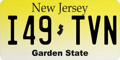 NJ license plate I49TVN