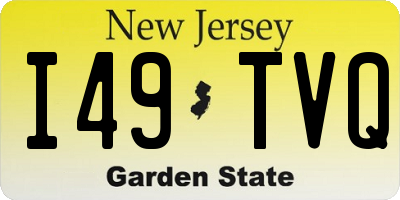 NJ license plate I49TVQ