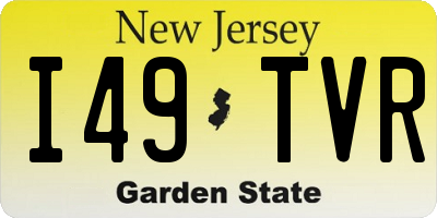 NJ license plate I49TVR