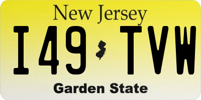 NJ license plate I49TVW