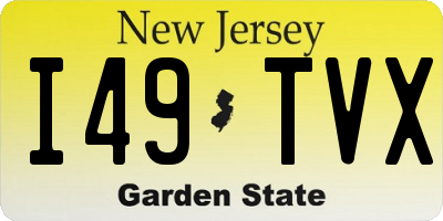 NJ license plate I49TVX