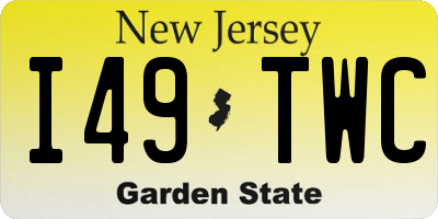 NJ license plate I49TWC