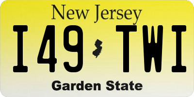 NJ license plate I49TWI