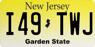 NJ license plate I49TWJ
