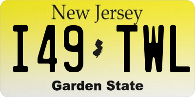 NJ license plate I49TWL