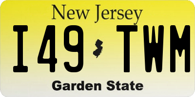 NJ license plate I49TWM