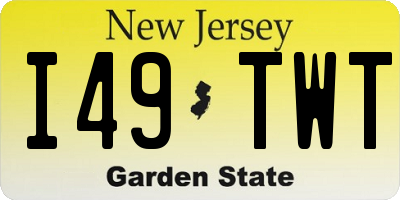 NJ license plate I49TWT