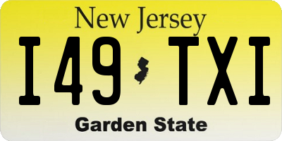 NJ license plate I49TXI