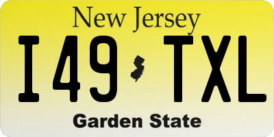 NJ license plate I49TXL