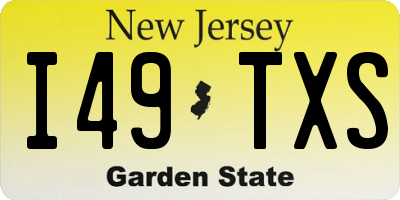NJ license plate I49TXS