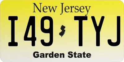 NJ license plate I49TYJ