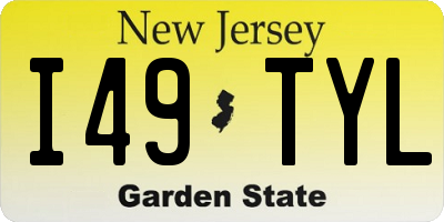 NJ license plate I49TYL