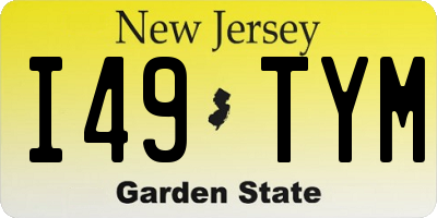 NJ license plate I49TYM