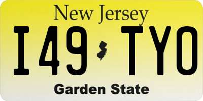 NJ license plate I49TYO