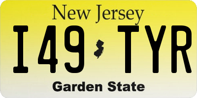 NJ license plate I49TYR