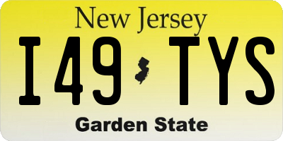 NJ license plate I49TYS