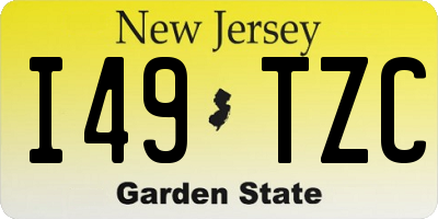 NJ license plate I49TZC
