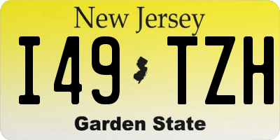 NJ license plate I49TZH