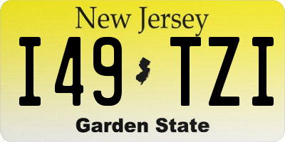 NJ license plate I49TZI