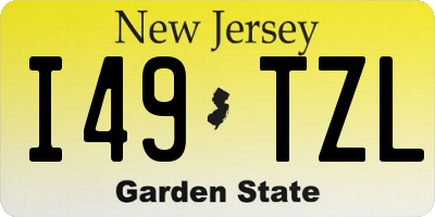 NJ license plate I49TZL