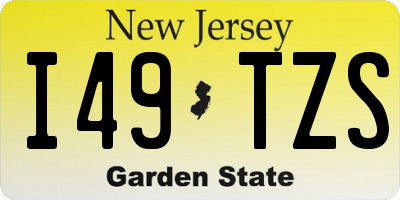 NJ license plate I49TZS