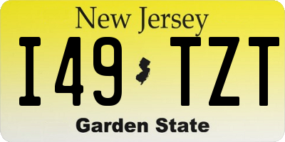 NJ license plate I49TZT