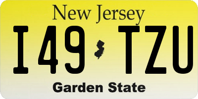 NJ license plate I49TZU